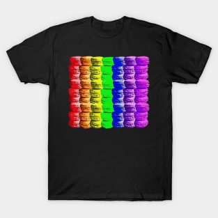 Rainbow Macarons Andy Warhol Pop Art Pattern T-Shirt